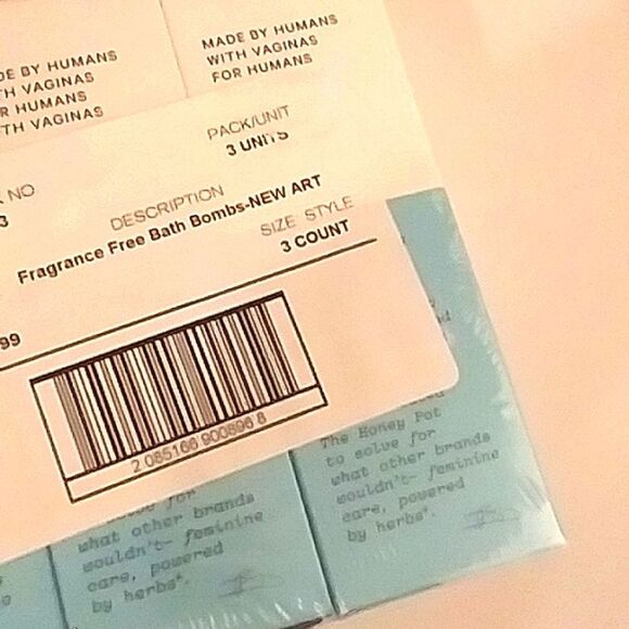 The Honey Pot Co Bath Bombs pH Balancing Fragrance Free 9 Count Total Se… - Picture 7 of 10